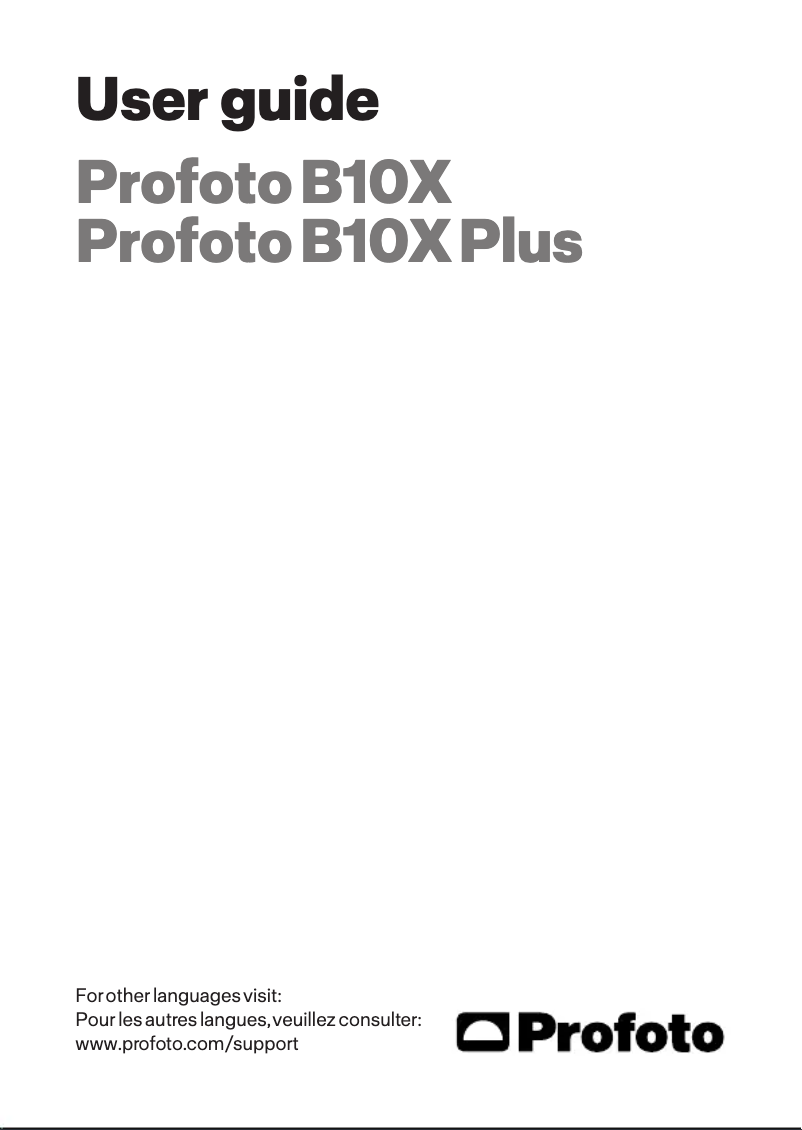 First page image of the manual for B10X