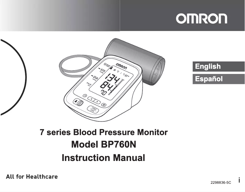 First page image of the manual for BP760N