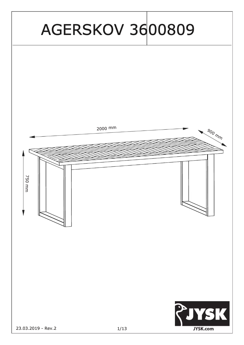 Page 1 of the manual User Manual JYSK Agerskov