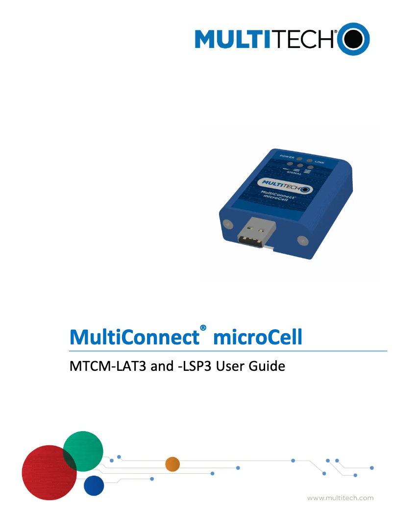 Page 1 of the manual User Manual Multitech MultiConnect microCell
