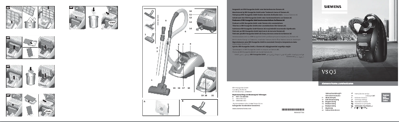 Page 1 of the manual User Manual Siemens VSQ5X12M1