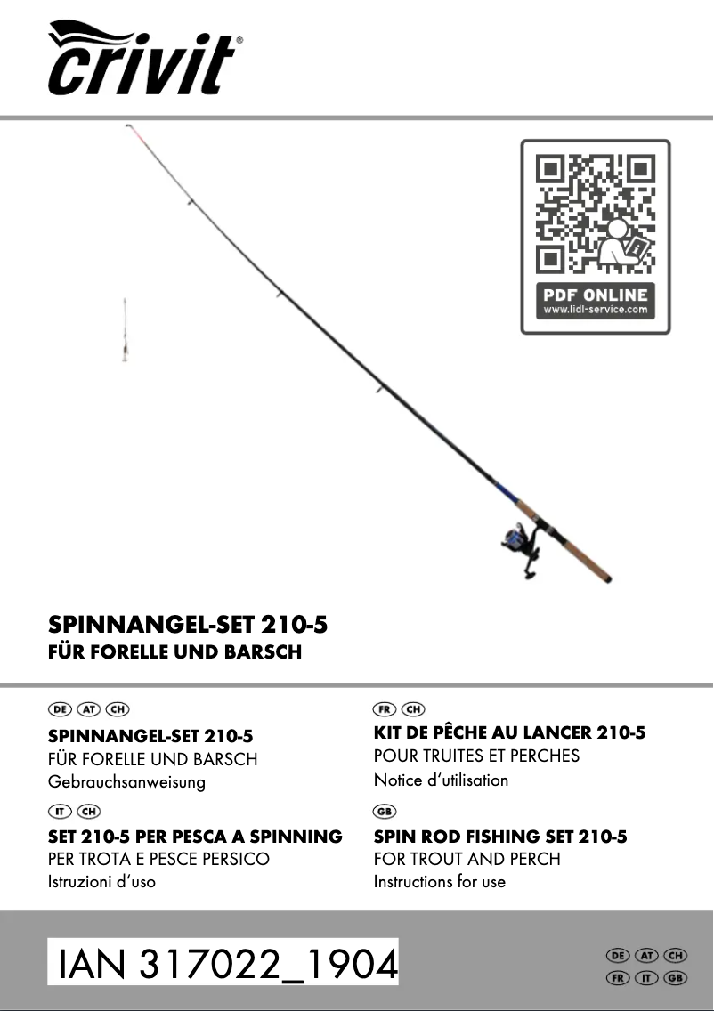 Page 1 of the manual User Manual Crivit IAN 317022