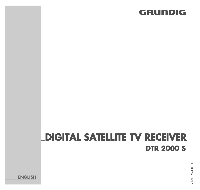 First page image of the manual for DTR 2000 S