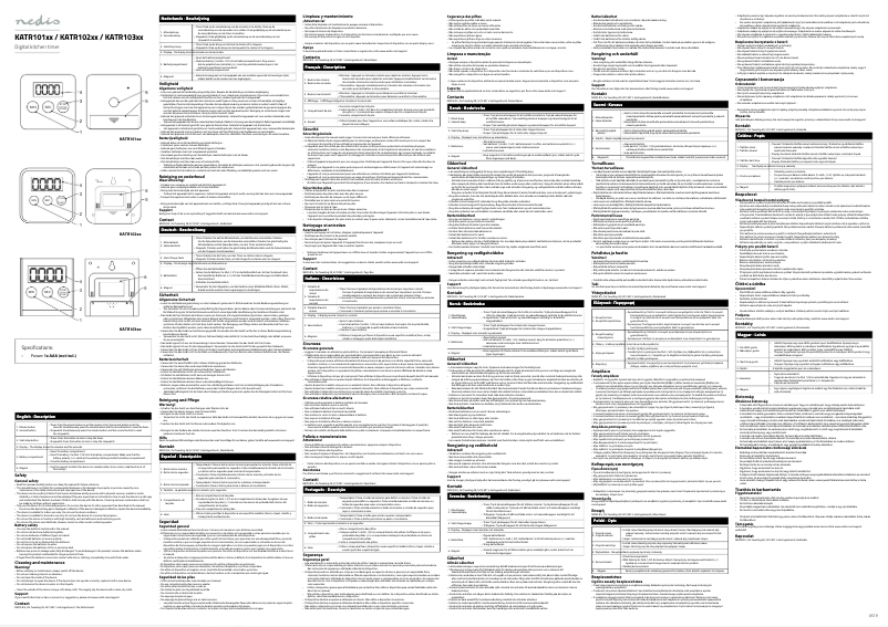 First page image of the manual for KATR103SS