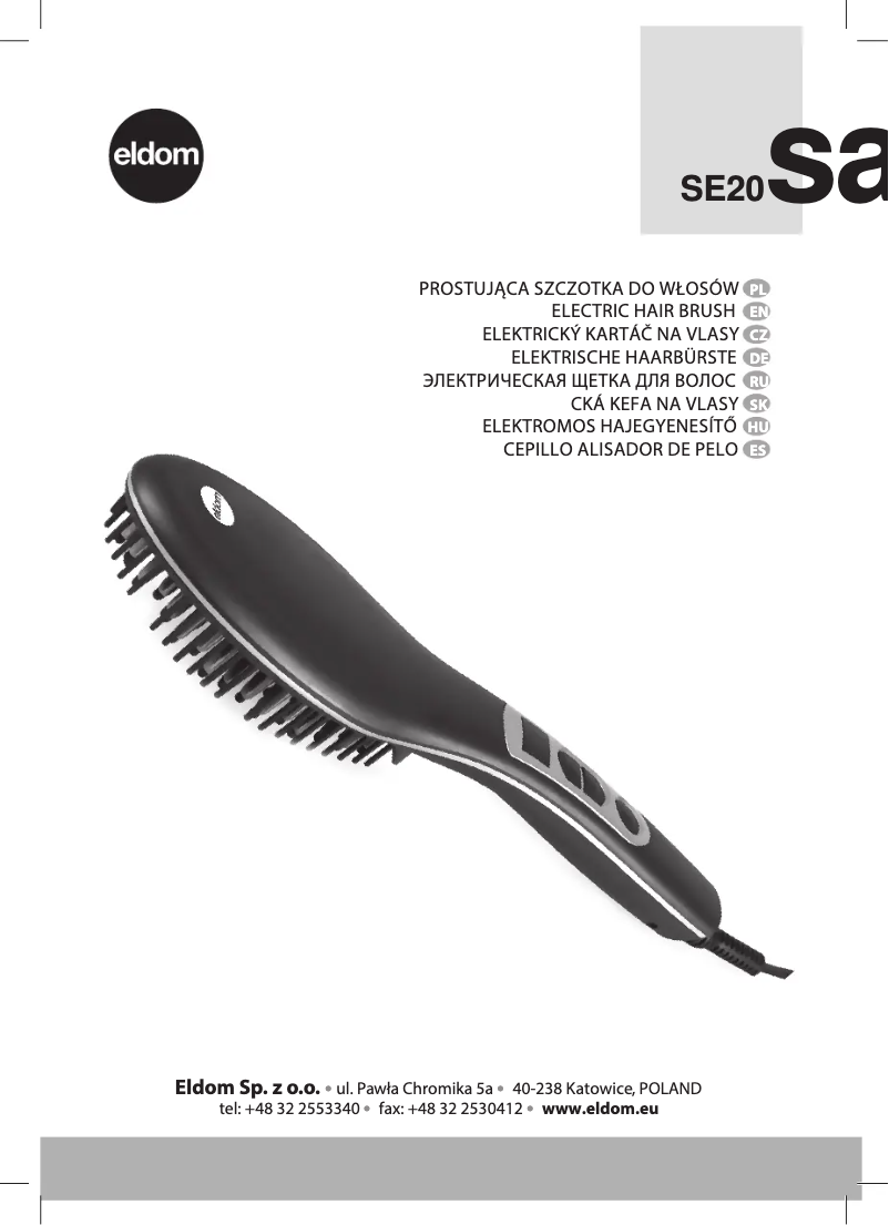 Page 1 of the manual User Manual Eldom SAATIN SE20