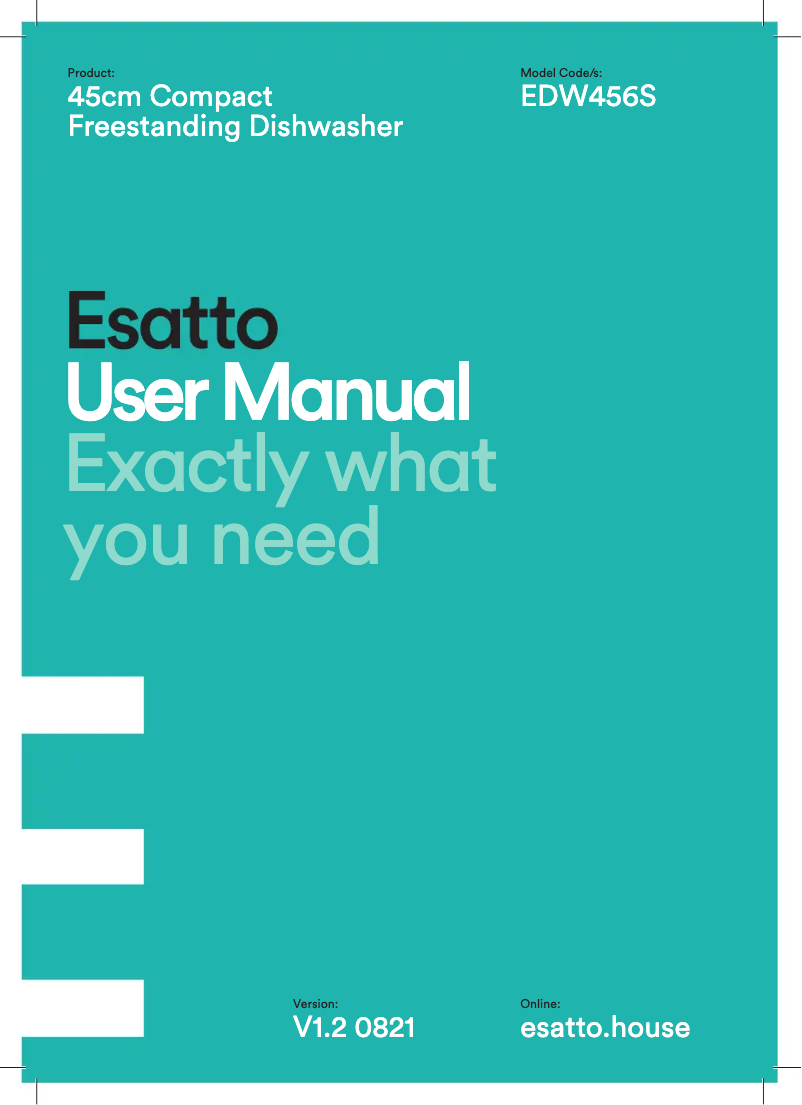 First page image of the manual for EDW456S