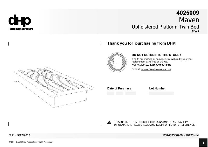 First page image of the manual for Maven