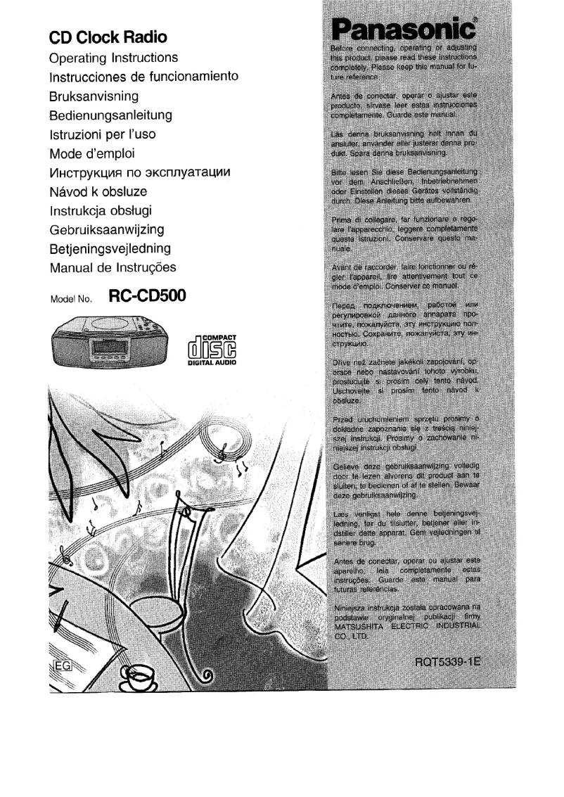 Page 1 of the manual User Manual Panasonic RC-CD500