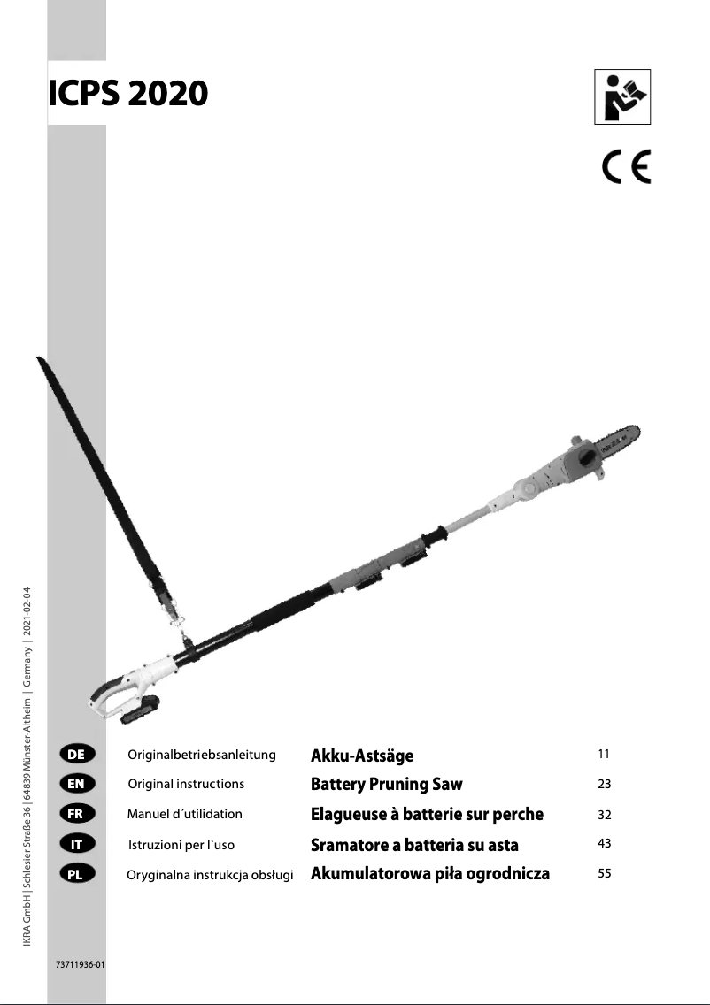 Page 1 of the manual User Manual IKRA ICPS 2020