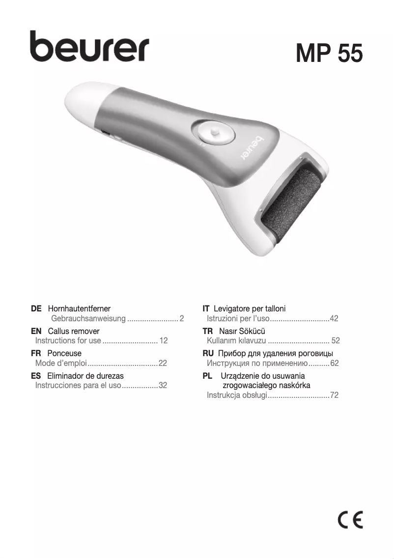 Page 1 of the manual User Manual Beurer MP 55