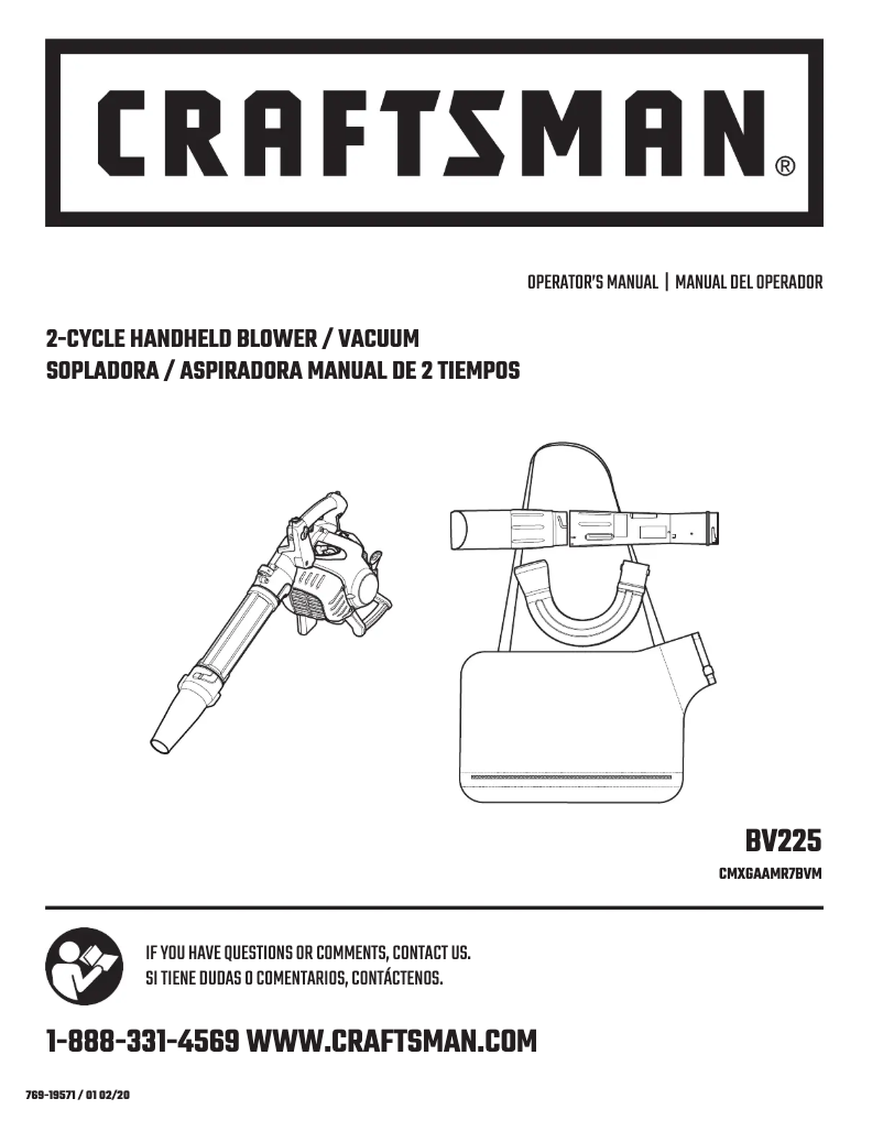 Page 1 of the manual User Manual Craftsman CMXGAAMR7BVM