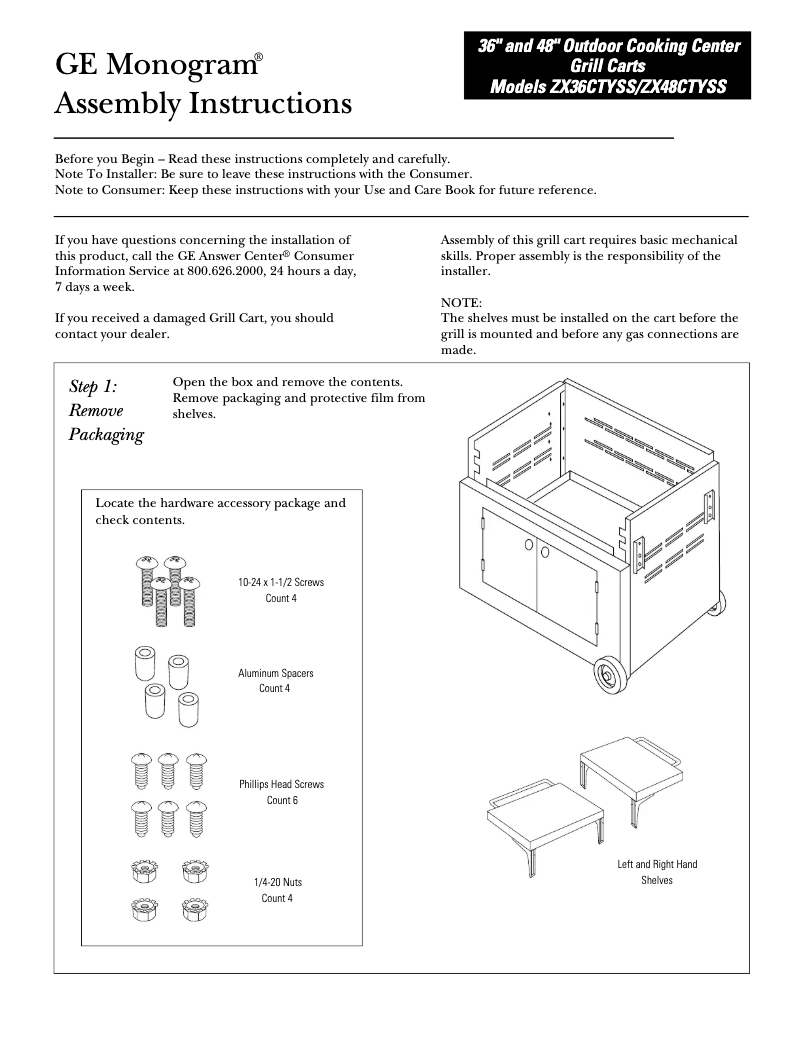 First page image of the manual for ZX36CTYSS