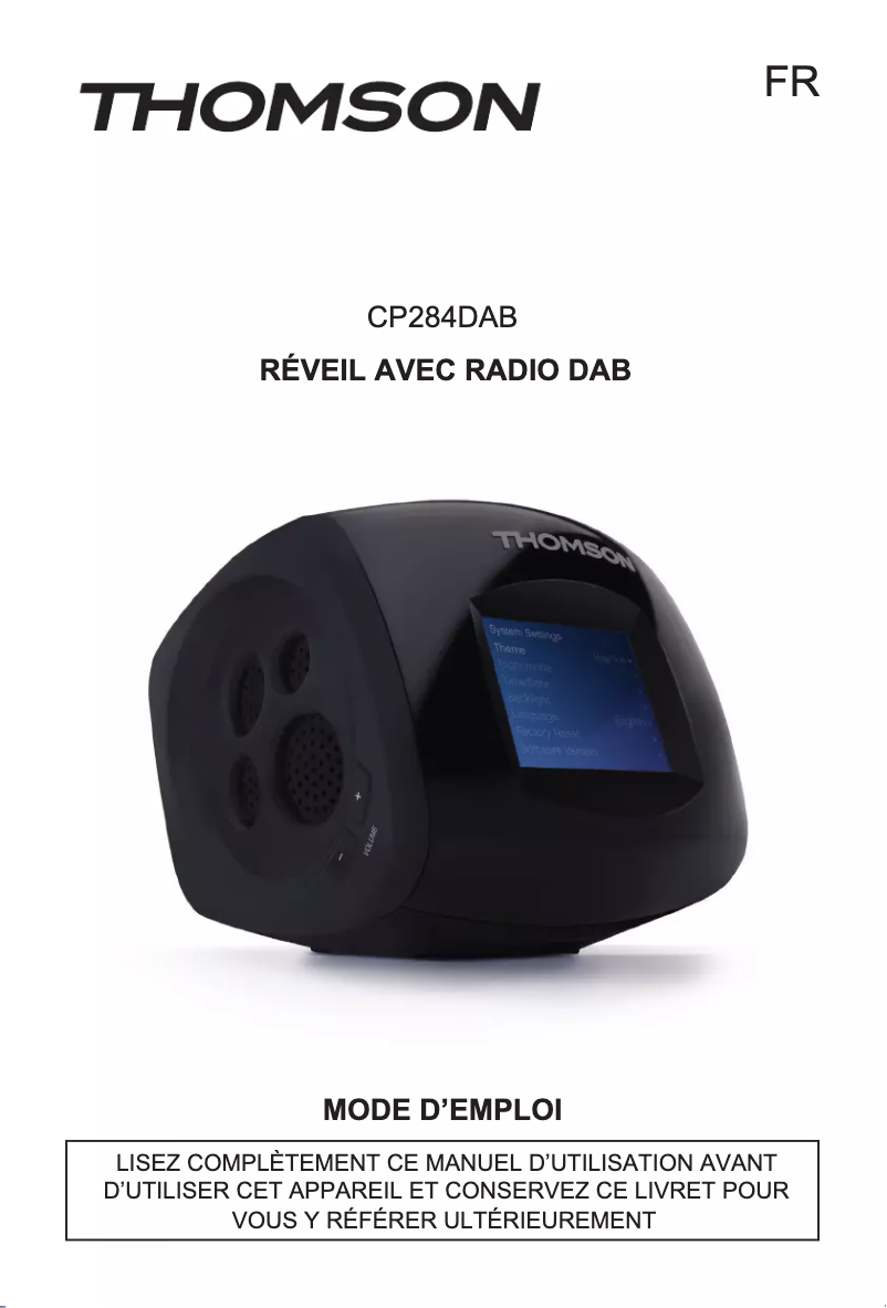 First page image of the manual for CP284DAB