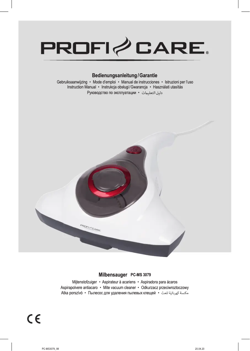 Page 1 de la notice Manuel utilisateur ProfiCare PC-MS 3079