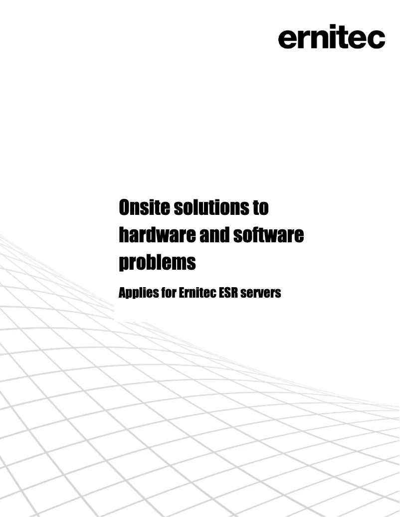 Page 1 of the manual User Manual Ernitec CORE-3200R-12R-V4