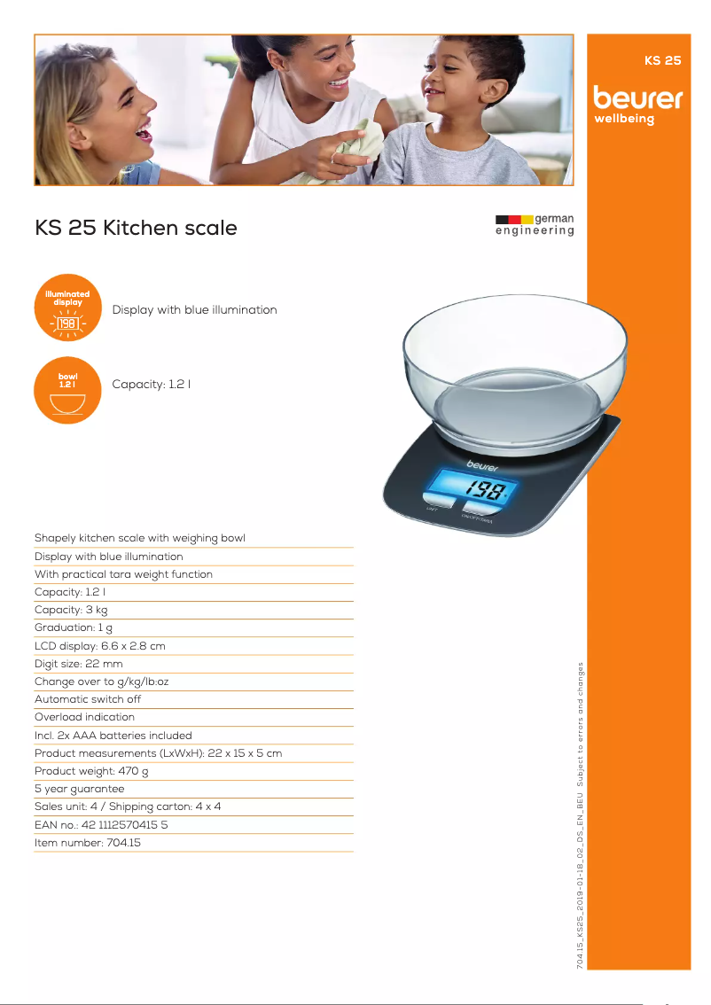 First page image of the manual for KS 25