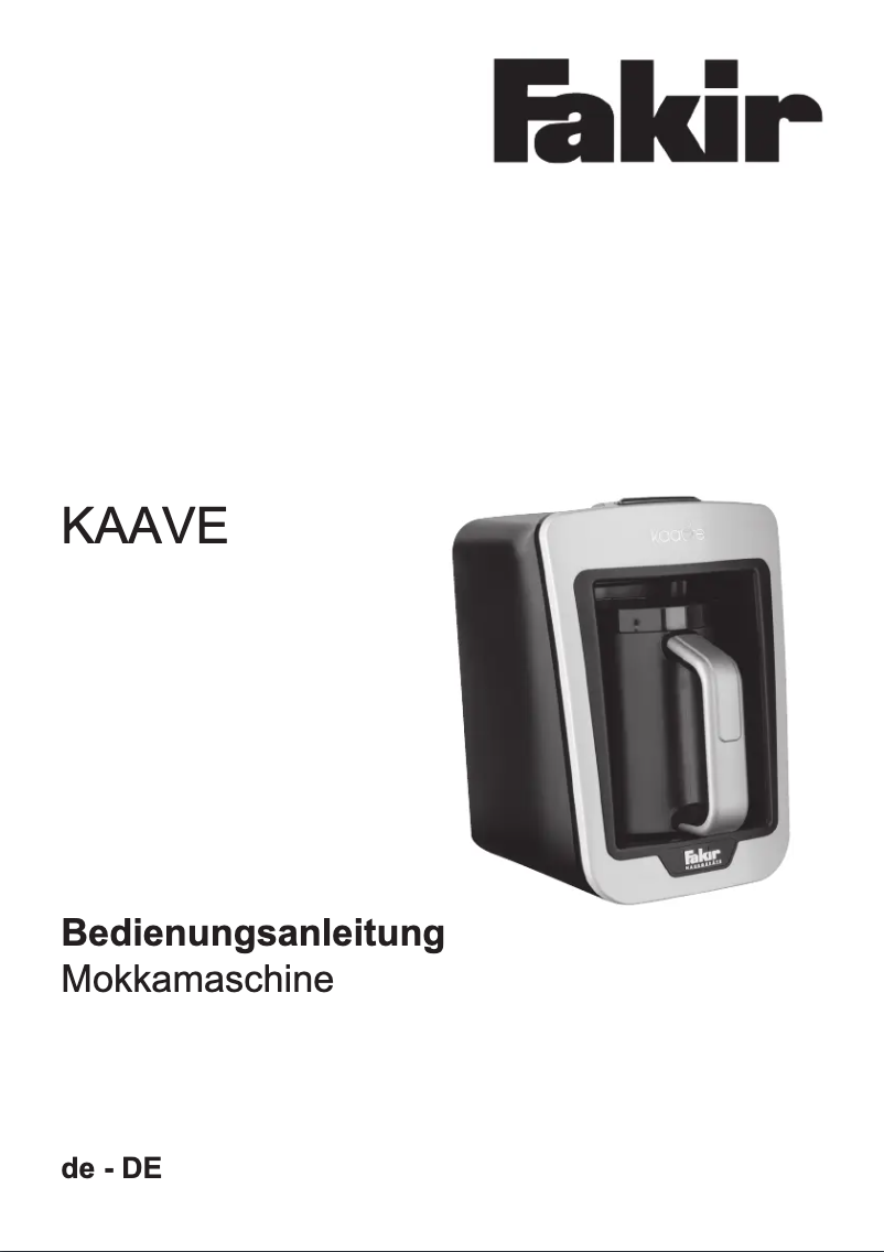 First page image of the manual for Kaave