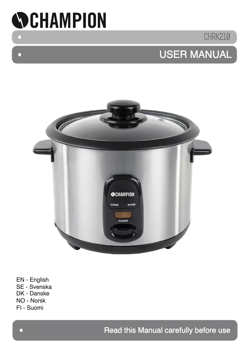 Page 1 of the manual User Manual Champion CHRK120