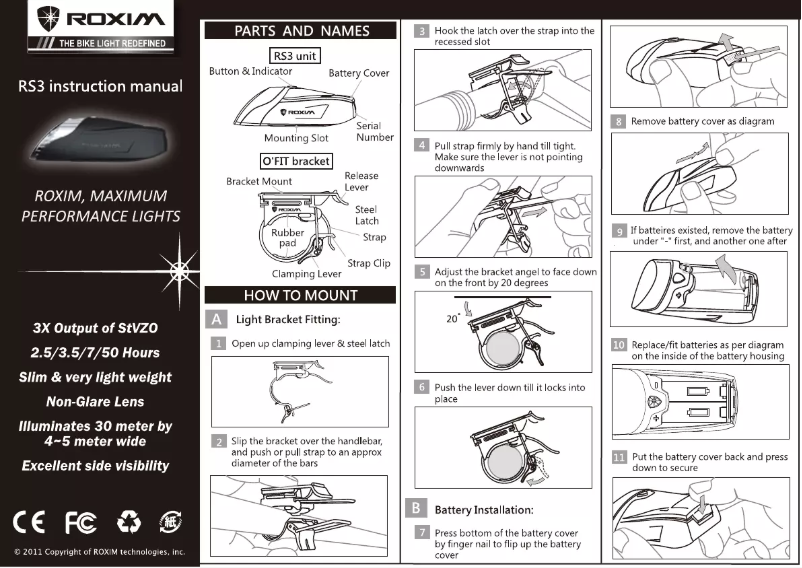 Page 1 of the manual User Manual Roxim RS3