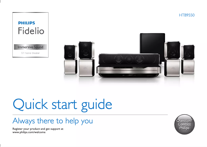 First page image of the manual for Fidelio Immersive Sound HTB9550