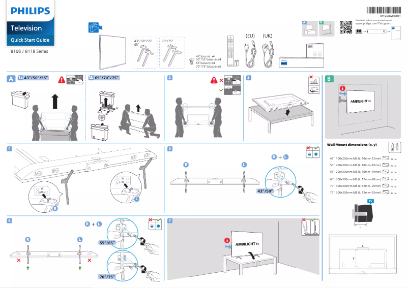 First page image of the manual for 75PUS8108
