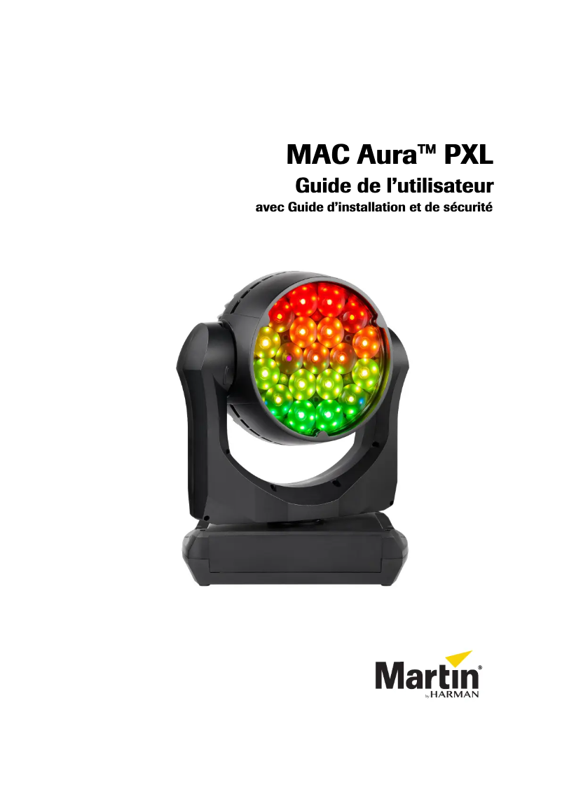 First page image of the manual for MAC Aura PXL