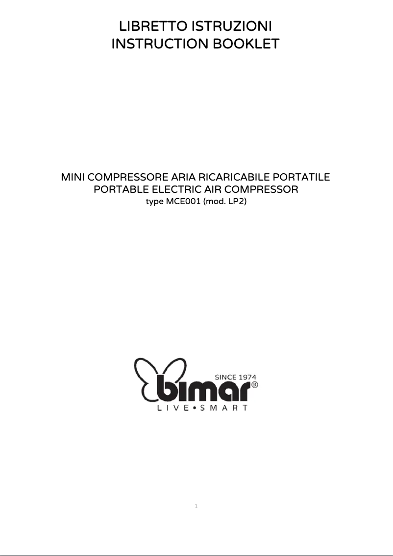 First page image of the manual for MCE001