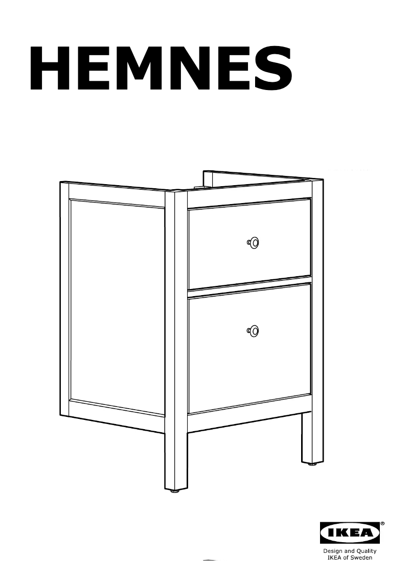 Page 1 of the manual User Manual Ikea HEMNES (60x49x89)