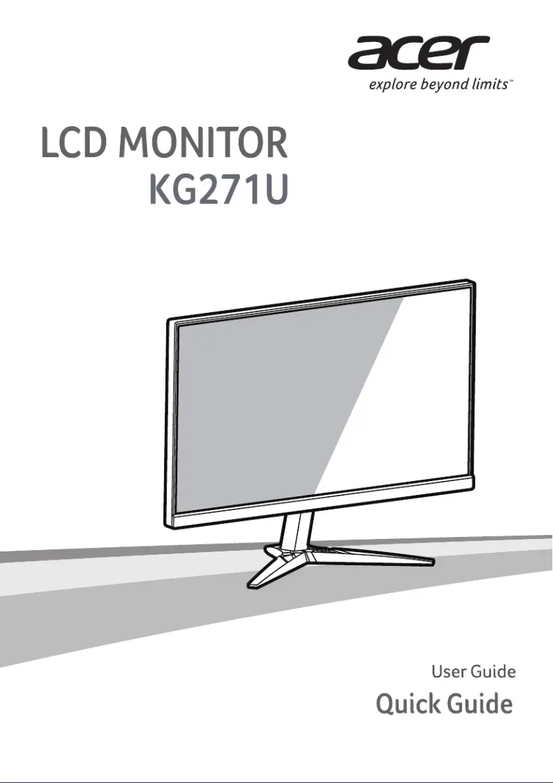 Page 1 of the manual Quick Start Guide Acer KG271