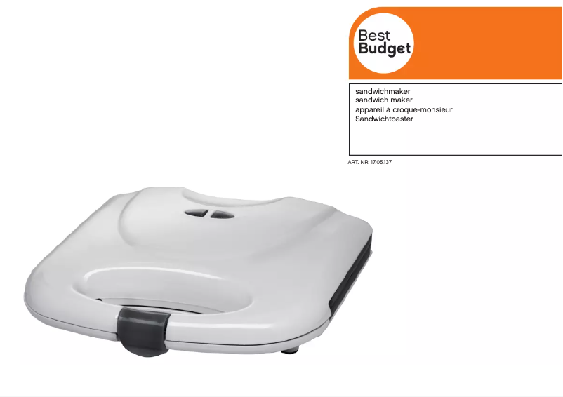 Page 1 of the manual User Manual Best Budget 17.05.137