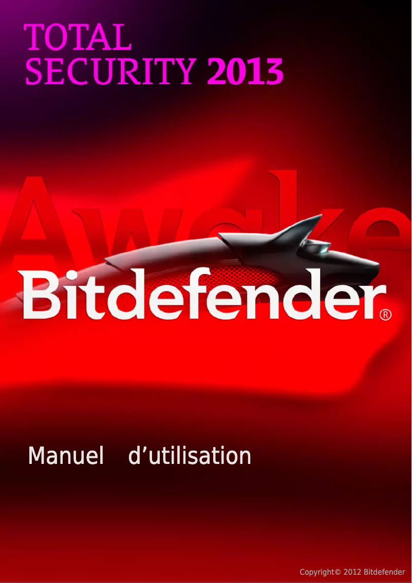 First page image of the manual for Total Security 2013