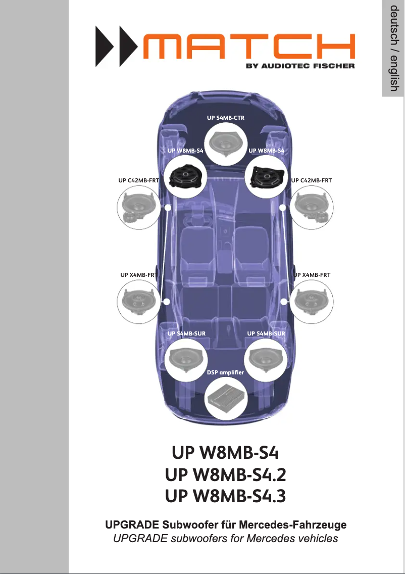 Page 1 of the manual User Manual Match UP W8MB-S4.3