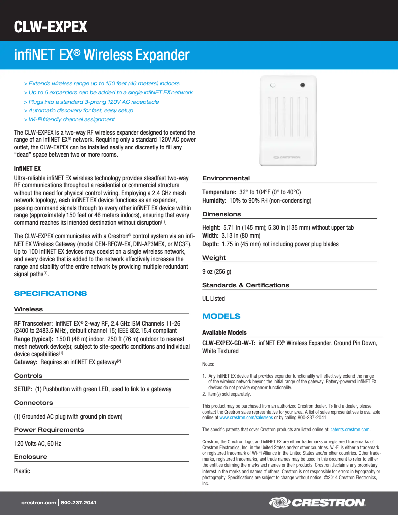 Image de la première page du manuel de l'appareil CLW-EXPEX-GD-W-T