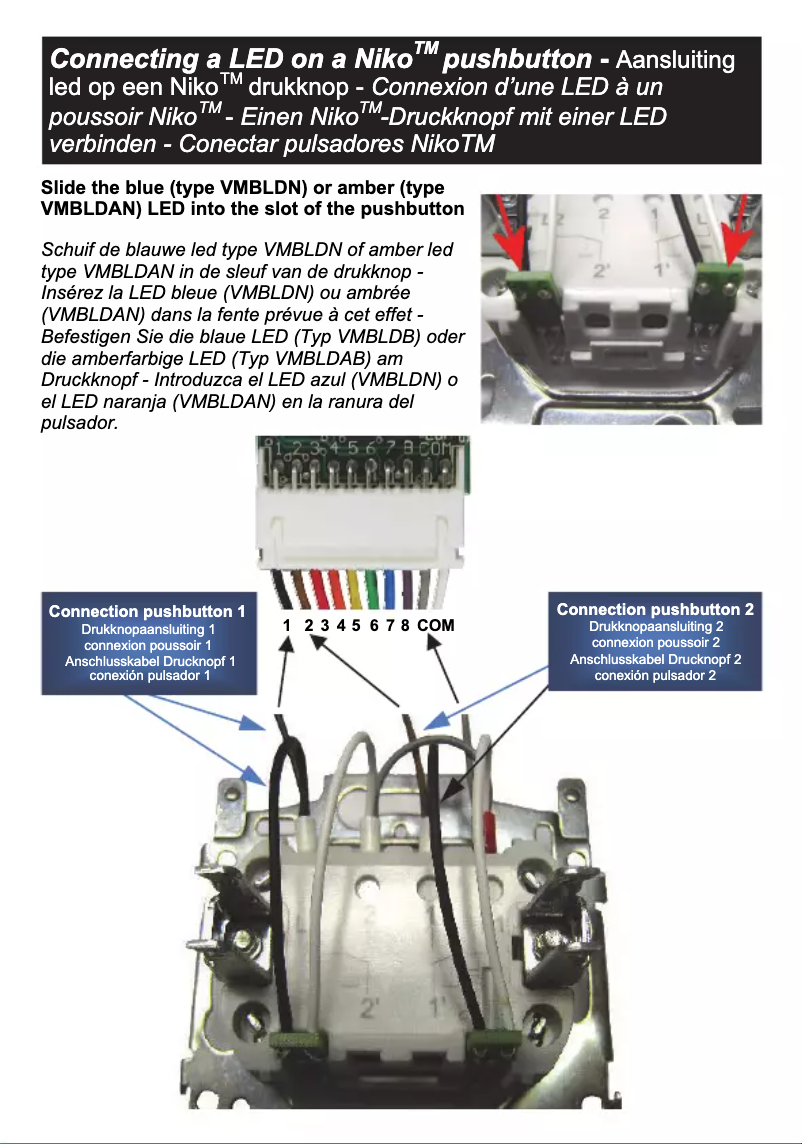 First page image of the manual for VMB8PBU