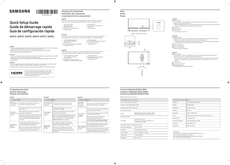 First page image of the manual for LH43QMCEBGCXGO