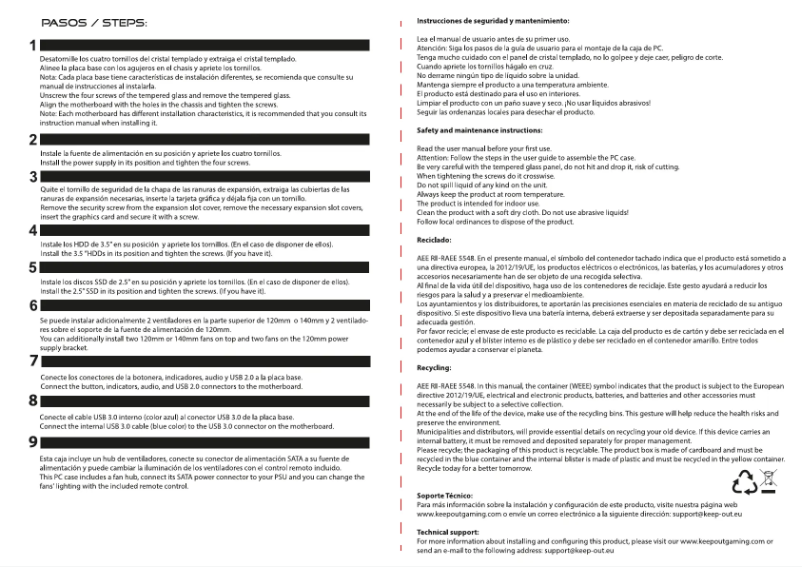 First page image of the manual for XC-501 MESH
