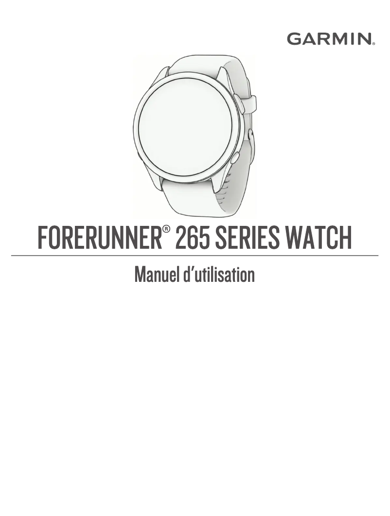 Image de la première page du manuel de l'appareil Forerunner 265