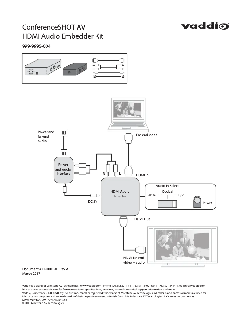 Page 1 of the manual User Manual Vaddio ConferenceSHOT AV