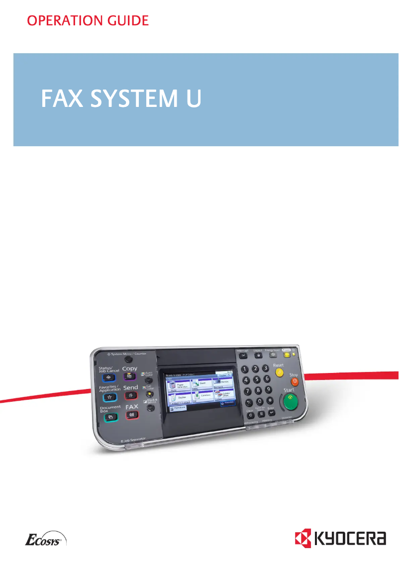 Page 1 of the manual User Manual Kyocera 6530MFP