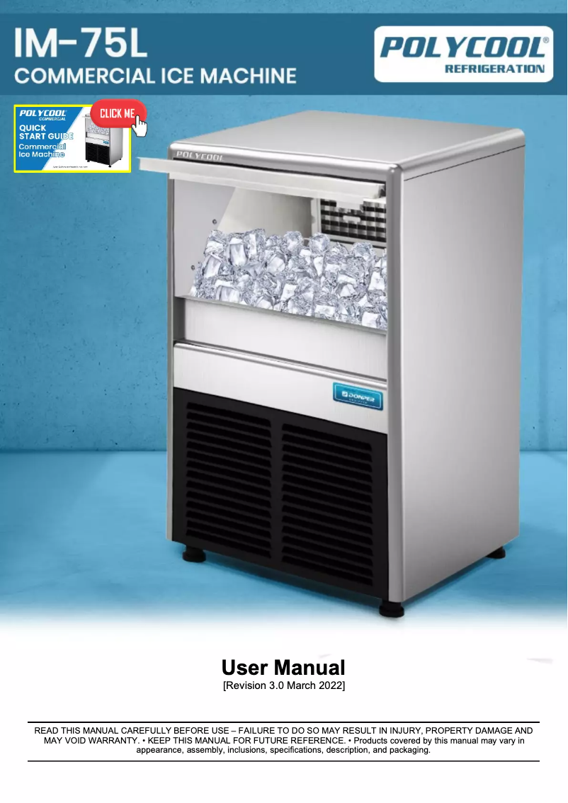 Image de la première page du manuel de l'appareil IM-75L