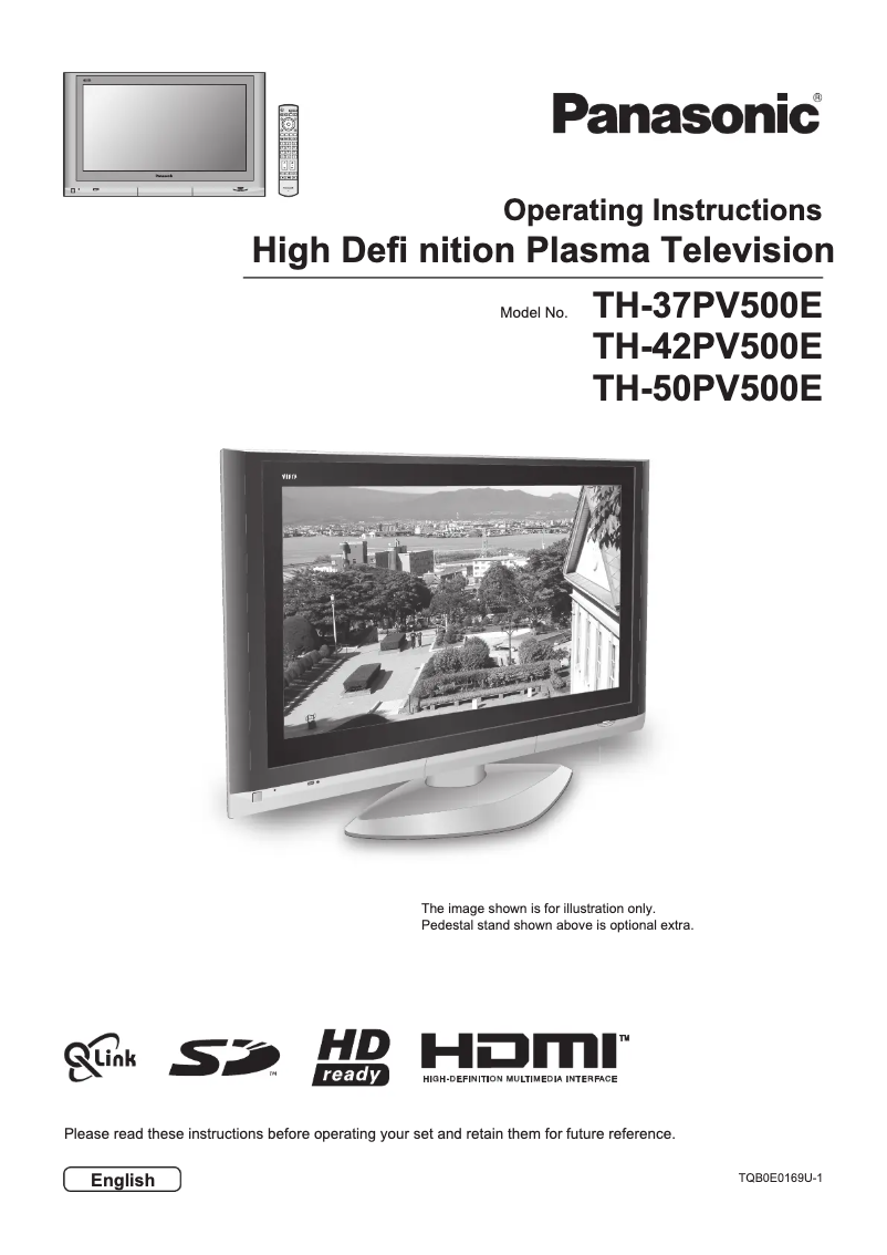 First page image of the manual for TH-42PV500EY