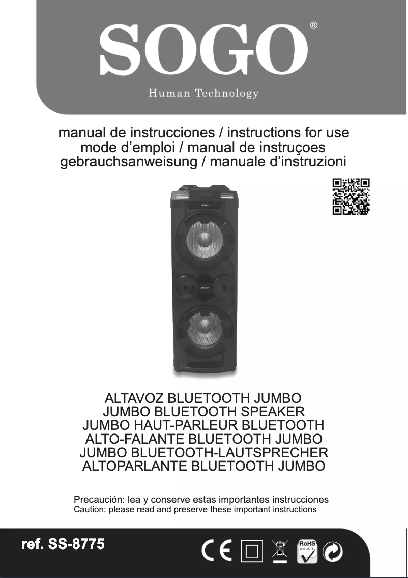 Page 1 of the manual User Manual Sogo ALT-SS-8775