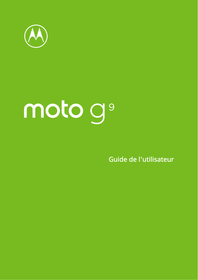 Page 1 of the manual User Manual Motorola Moto G9
