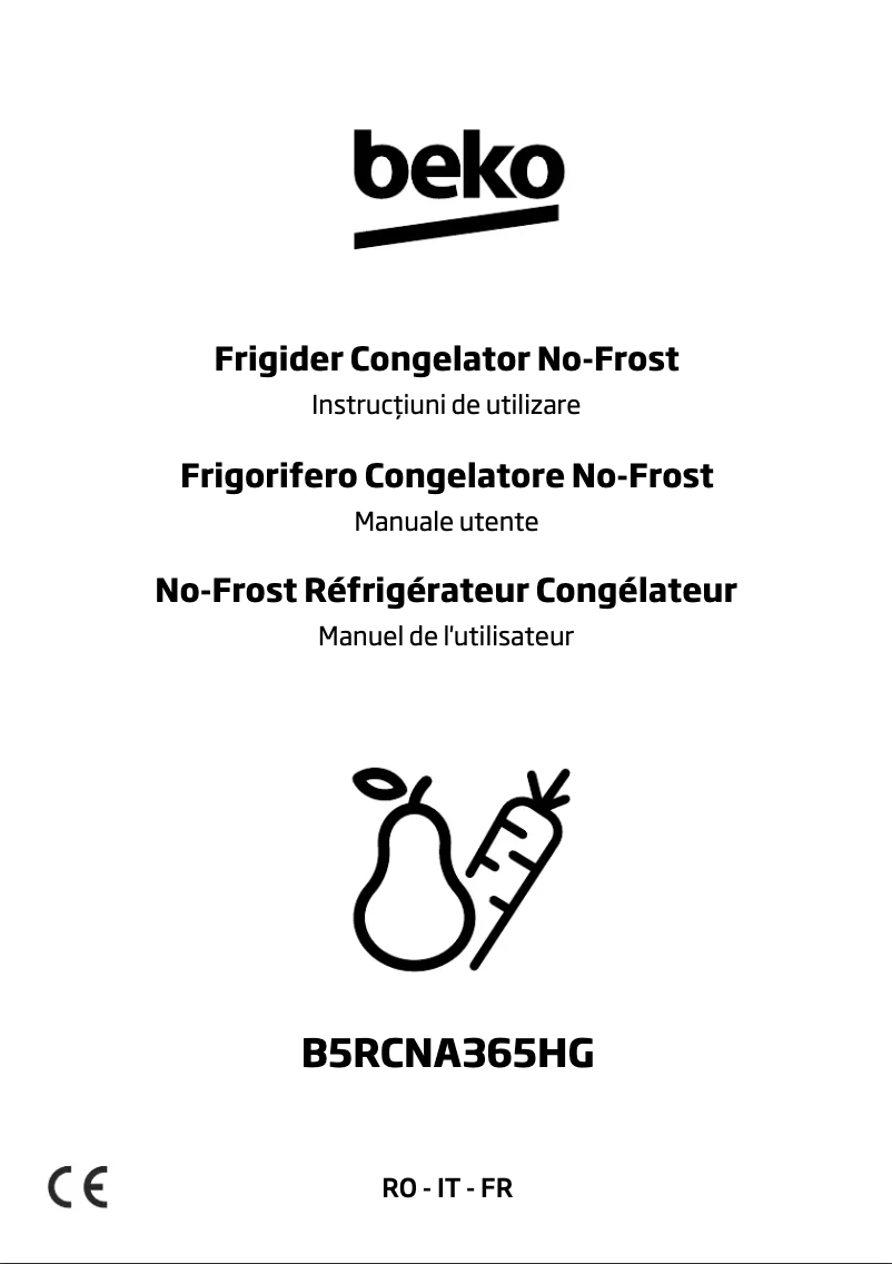 Page 1 of the manual User Manual Beko B5RCNA365HG