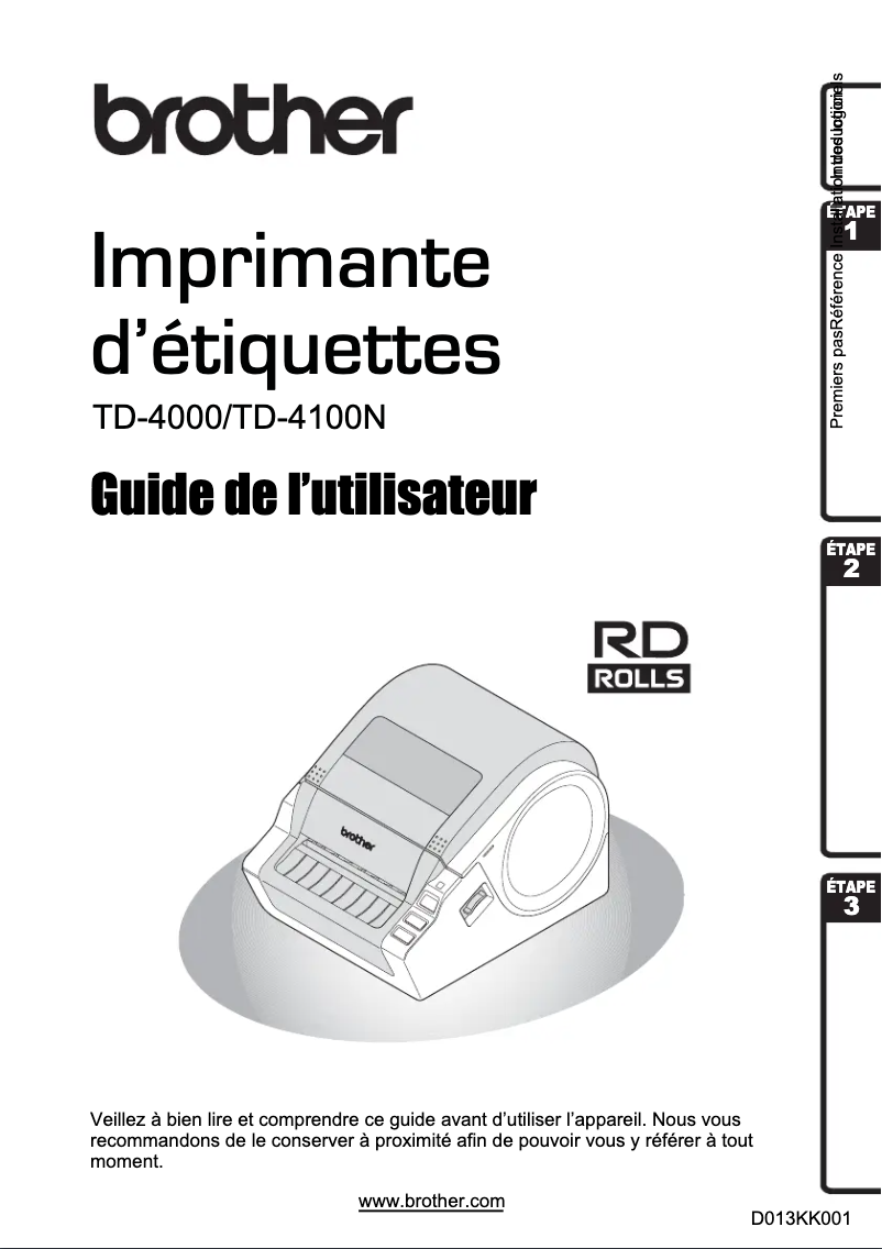 First page image of the manual for TD-4000