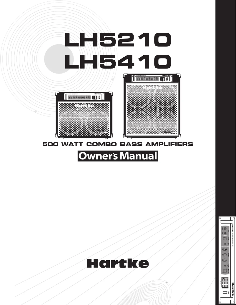 Page 1 de la notice Manuel utilisateur Hartke HyDrive 5210C