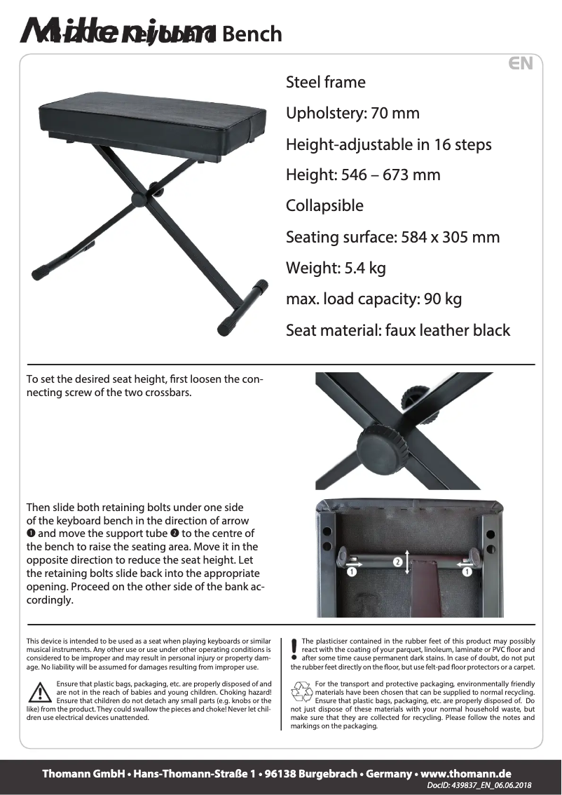 Page 1 of the manual User Manual Millenium KB-2007