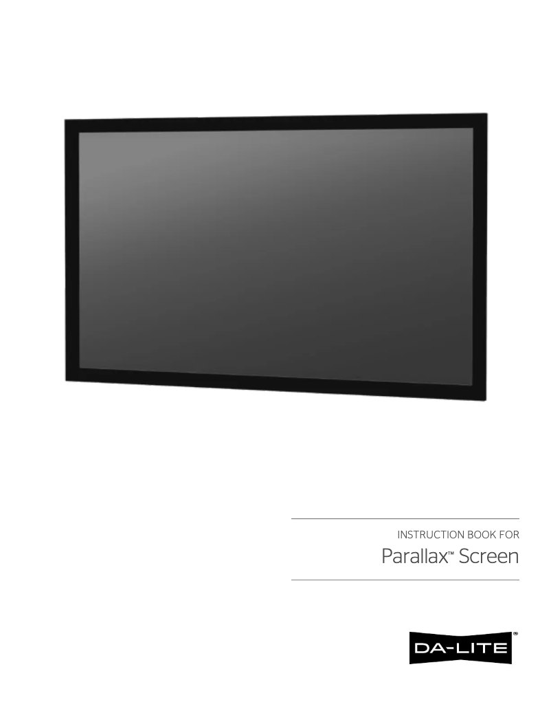 Page 1 of the manual User Manual Da-Lite Parallax 29836V