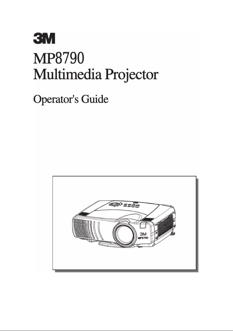 First page image of the manual for MP8790