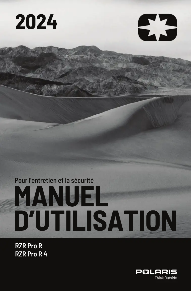 First page image of the manual for RZR Pro XP 4 Sport (2024)